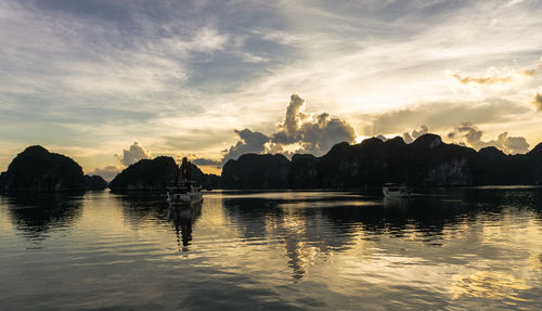 Reflection of sky on water