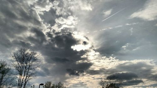 Low angle view of cloudy sky