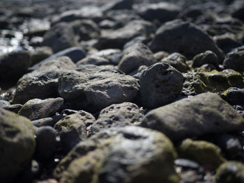 Full frame shot of pebbles