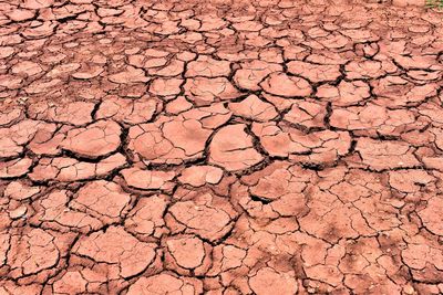 Full frame shot of cracked land