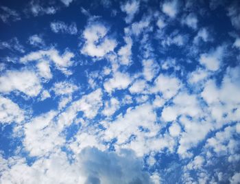 Low angle view of clouds in sky