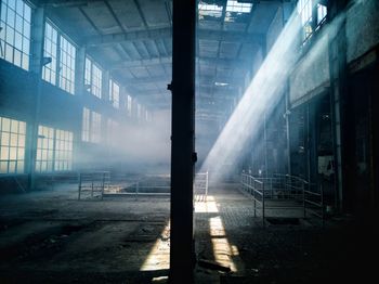 Interior of abandoned factory