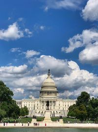 Capitol monument in washington dc usa against cloudy sky