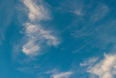 Low angle view of blue sky