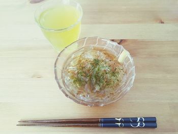 Close-up of drink on table