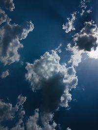 Low angle view of clouds in sky