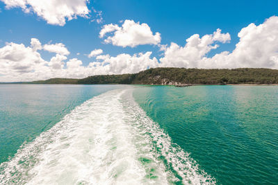 Panoramic view of sea against sky