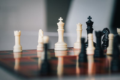 Close-up of chess board