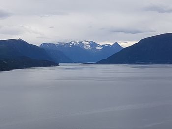 Scenic view of snowcapped mountains