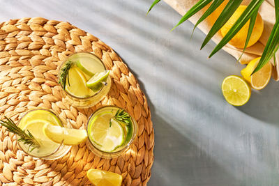 Directly above shot of food on table