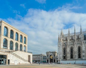 Milan with a view of the twentieth century museum and the cathedral