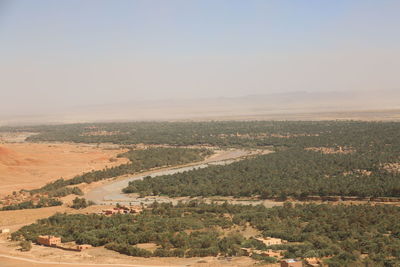 Scenic view of landscape against clear sky