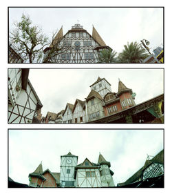 Low angle view of buildings against sky