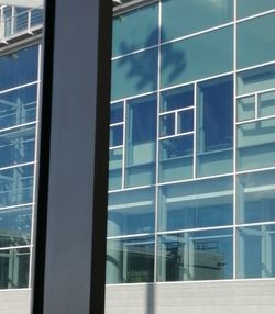 Low angle view of glass building