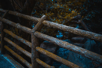 Full frame shot of rusty metal fence