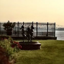 View of woman in park