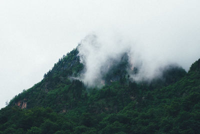Scenic view of mountains against clear sky