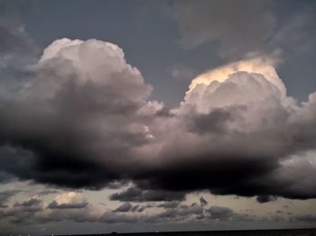 Low angle view of storm clouds in sky