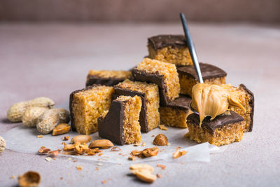 Close-up of food on table