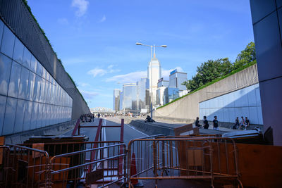 View of modern buildings against sky