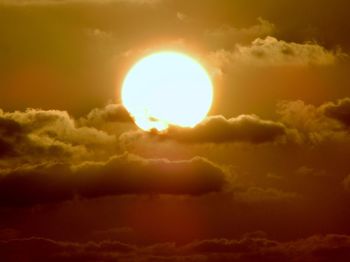 Low angle view of sky during sunset