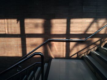 High angle view of staircase