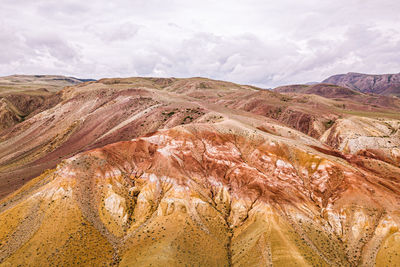 Scenic view of mountain range against sky
