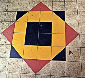 Full frame shot of tiled floor