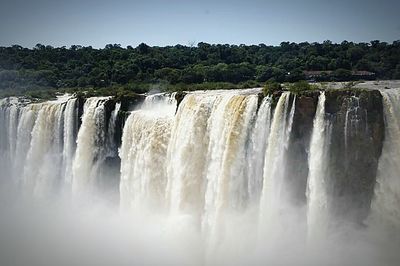 Scenic view of waterfall