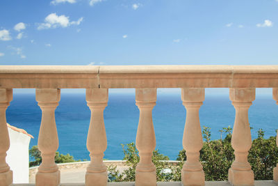 Panoramic view of sea against cloudy sky