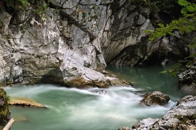 Scenic view of waterfall