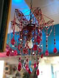 Low angle view of decoration hanging on ceiling