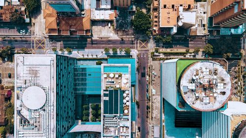 Aerial view of buildings in guatemala city