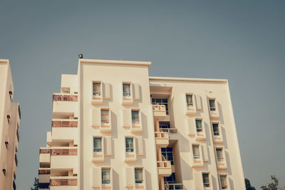 Low angle view of building against clear sky