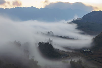 Cloud and mountain landscape