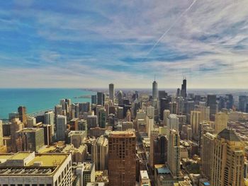 Aerial view of buildings in city