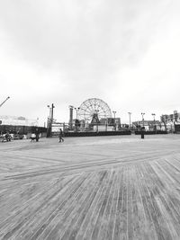 View of ferris wheel in city