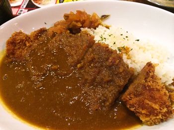 Close-up of served food