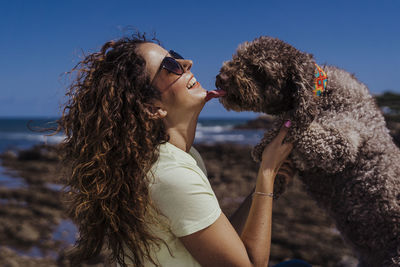 Young woman with dog