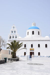 View of white building against clear sky