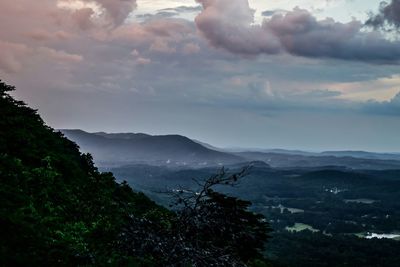 High angle view of mountains