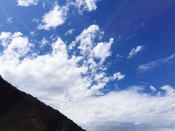 Low angle view of cloudy sky