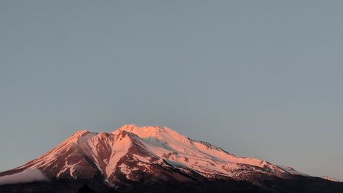 Scenic view of snowcapped mountain against sky