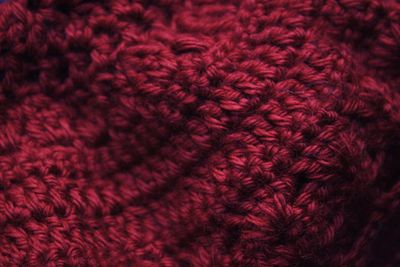 Full frame shot of red wool