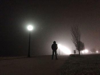 Night view of illuminated street light