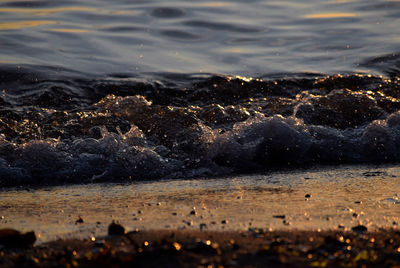 Close-up of rocks on beach