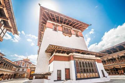 Low angle view of building against sky