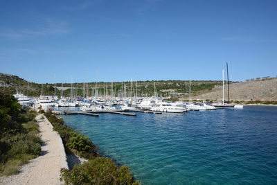 Boats in sea