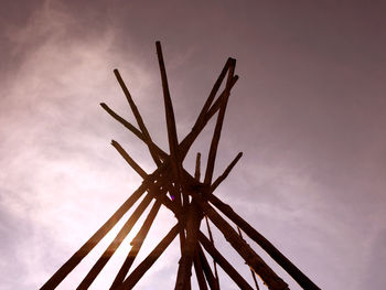 Low angle view of trees against sky