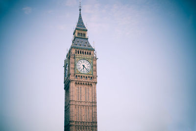 Low angle view of clock tower